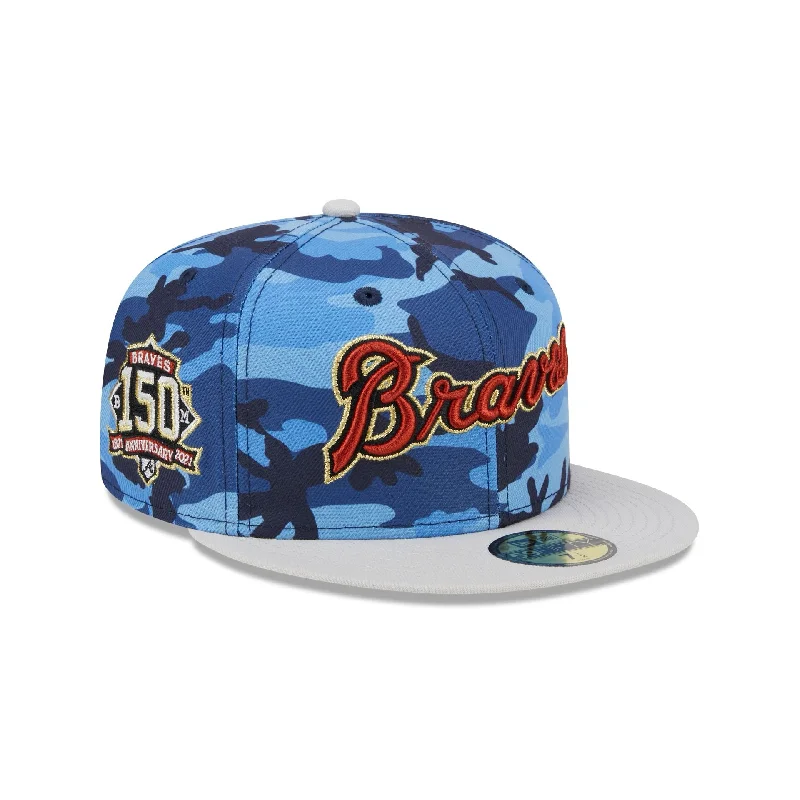 Atlanta Braves Blue Camo 59FIFTY Fitted Hat