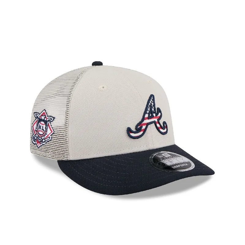 Atlanta Braves Independence Day 2024 Low Profile 9FIFTY Trucker Hat