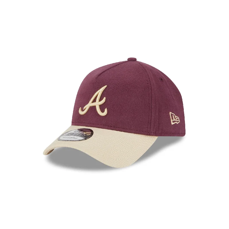 Atlanta Braves Moleskin Crown Maroon 9FORTY A-Frame Snapback Hat