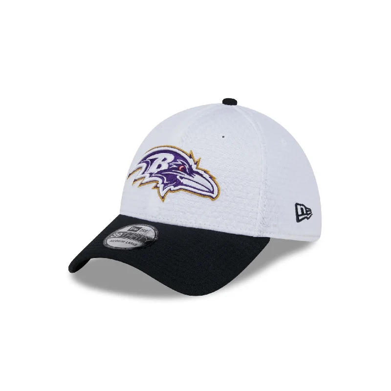 Baltimore Ravens 2024 Training 39THIRTY Stretch Fit Hat