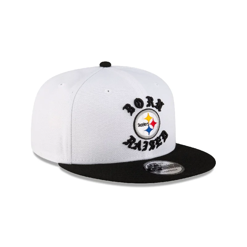 Born x Raised Pittsburgh Steelers White 9FIFTY Snapback