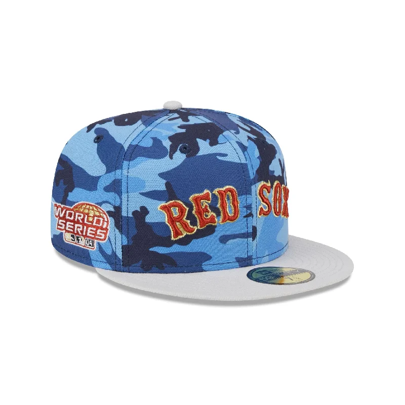 Boston Red Sox Blue Camo 59FIFTY Fitted Hat