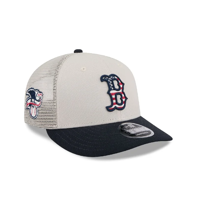 Boston Red Sox Independence Day 2024 Low Profile 9FIFTY Trucker Hat