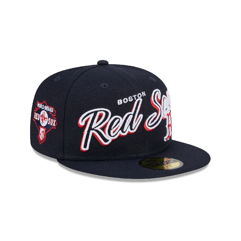 Boston Red Sox Script Sided 59FIFTY Fitted Hat