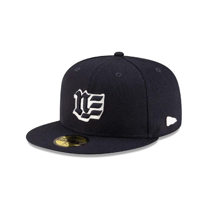 Brand New Era Blackletter Navy 59FIFTY Fitted Hat