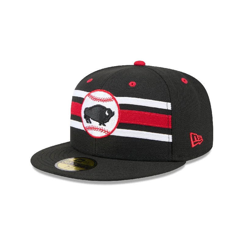 Buffalo Bisons Theme Night Black 59FIFTY Fitted Hat