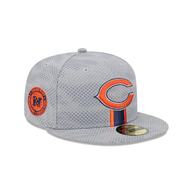 Chicago Bears 2024 Sideline Gray 59FIFTY Fitted Hat