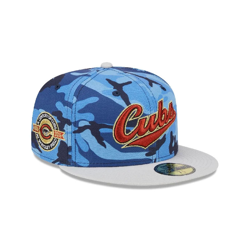 Chicago Cubs Blue Camo 59FIFTY Fitted Hat