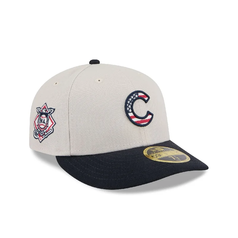 Chicago Cubs Independence Day 2024 Low Profile 59FIFTY Fitted Hat