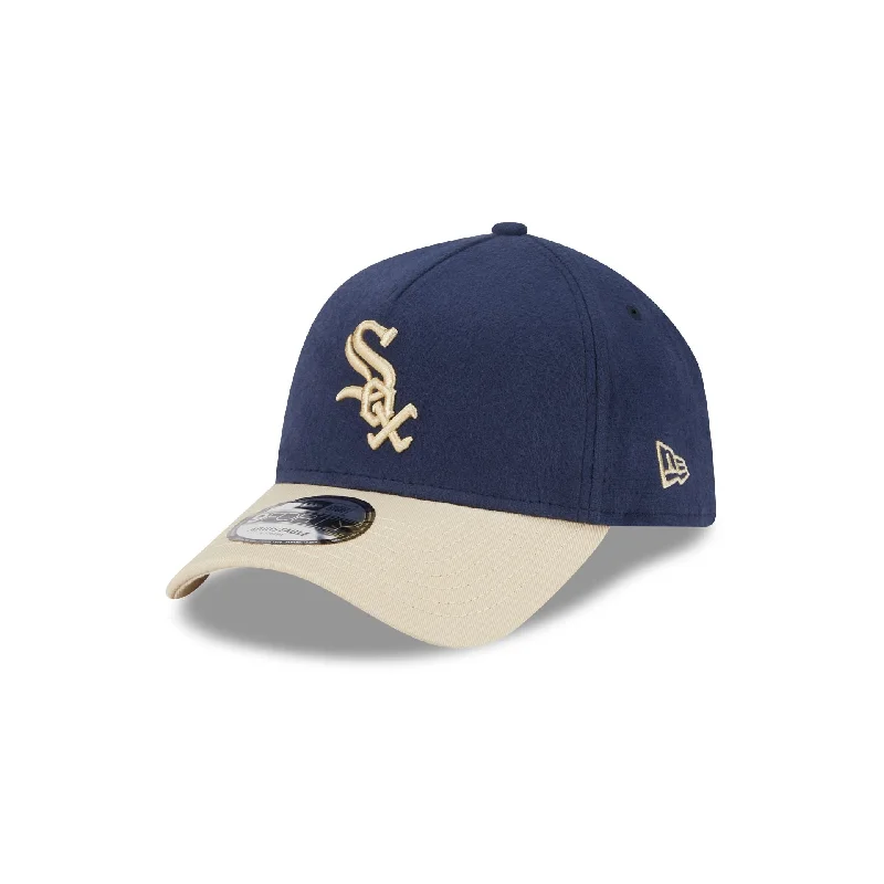 Chicago White Sox Moleskin Crown Navy 9FORTY A-Frame Snapback Hat