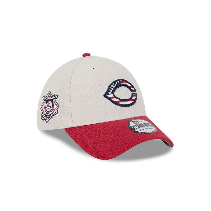 Cincinnati Reds Independence Day 2024 39THIRTY Stretch Fit Hat