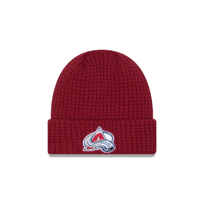 Colorado Avalanche Waffle Knit Beanie