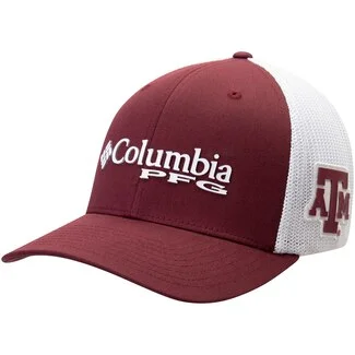 Columbia PFG Mesh Ball Cap - Maroon