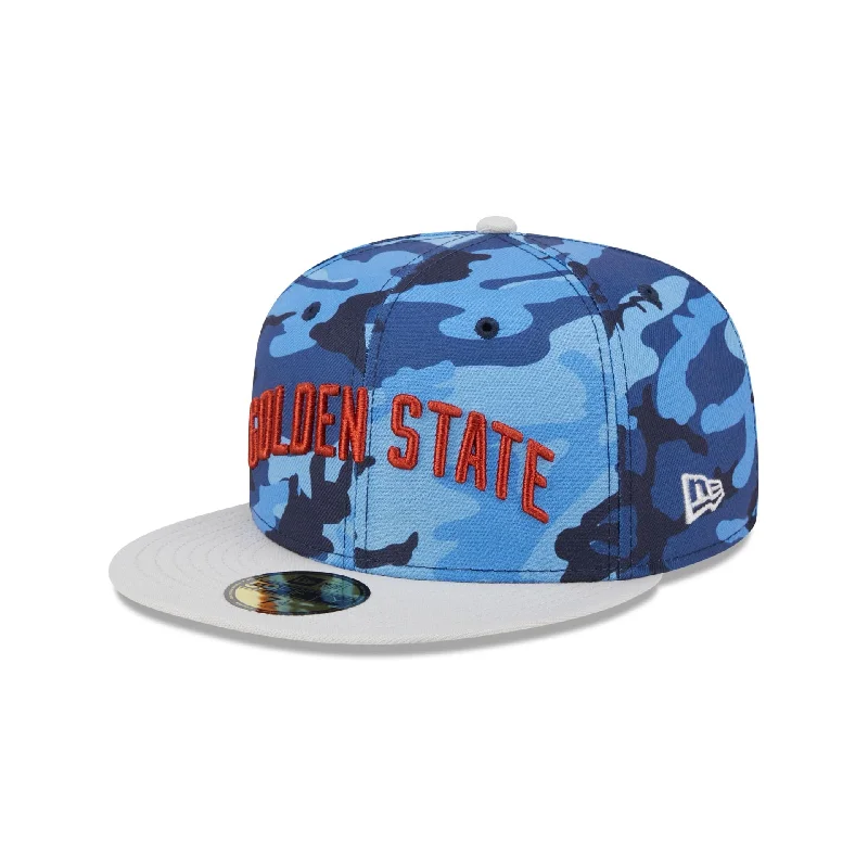 Golden State Warriors Blue Camo 59FIFTY Fitted Hat