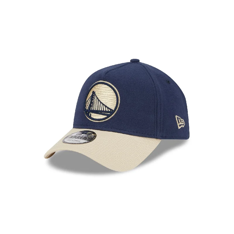 Golden State Warriors Moleskin Crown Navy 9FORTY A-Frame Snapback Hat