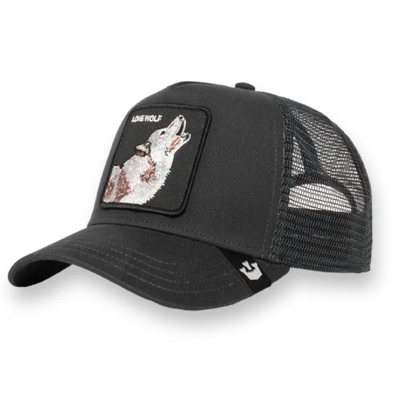 GOORIN BROS THE LONE WOLF (BLACK) TRUCKER MESH SNAPBACK