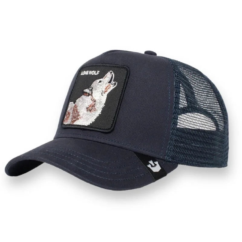 GOORIN BROS  THE LONE WOLF (NAVY) TRUCKER MESH SNAPBACK