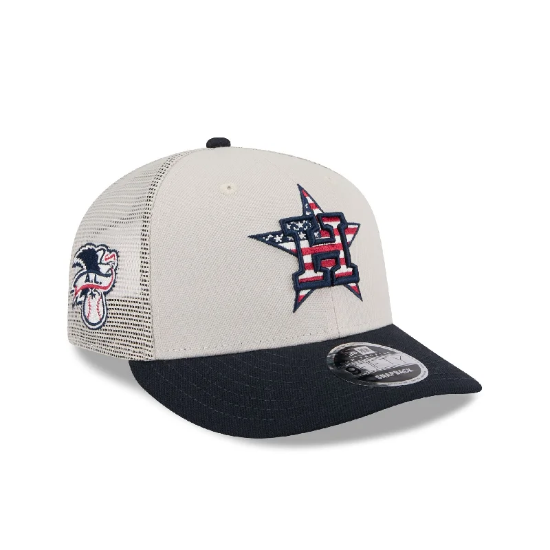 Houston Astros Independence Day 2024 Low Profile 9FIFTY Trucker Hat