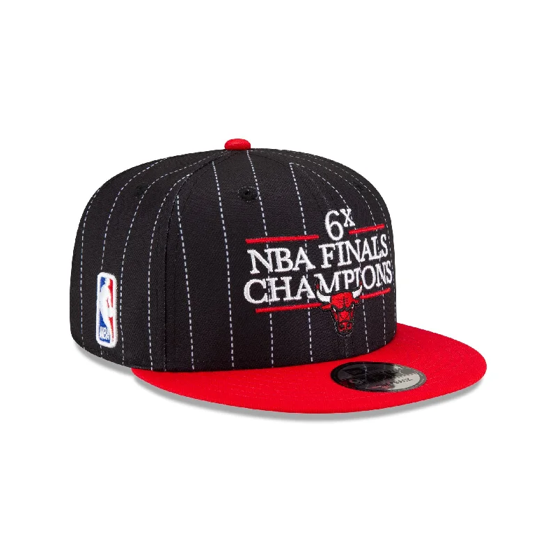 Just Caps NBA Champion Pinstripe Chicago Bulls 9FIFTY Snapback Hat