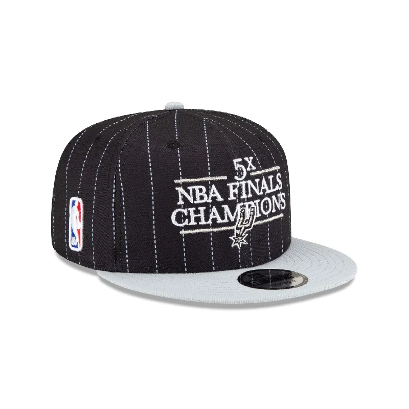 Just Caps NBA Champion Pinstripe San Antonio Spurs 9FIFTY Snapback Hat