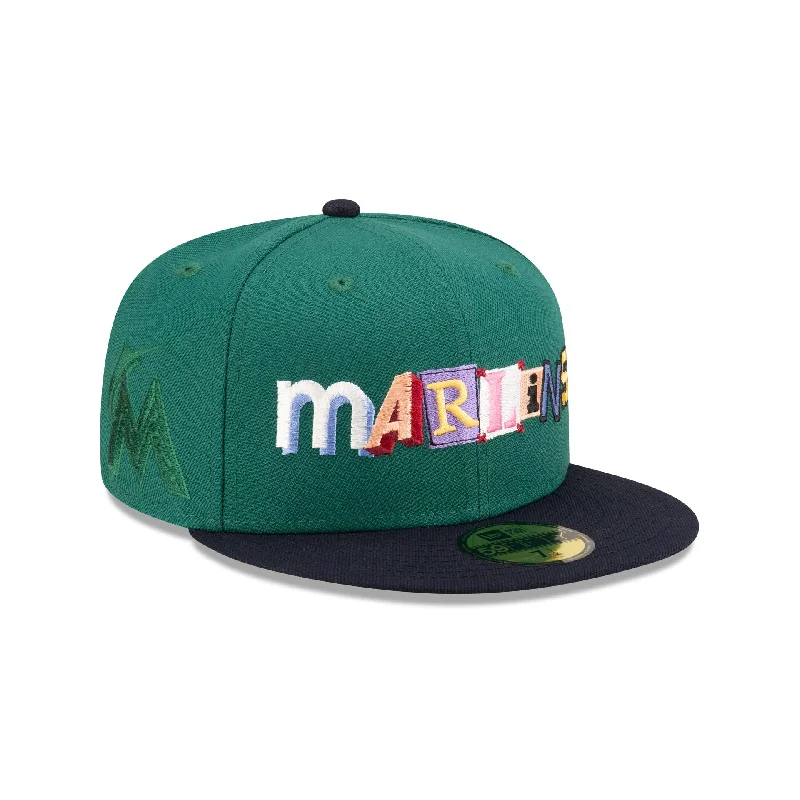 Just Caps Note Pack Miami Marlins 59FIFTY Fitted Hat