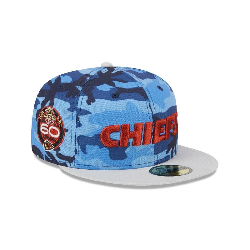 Kansas City Chiefs Blue Camo 59FIFTY Fitted Hat