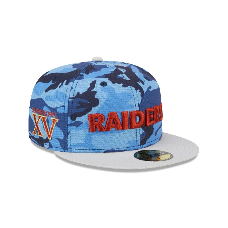 Las Vegas Raiders Blue Camo 59FIFTY Fitted Hat