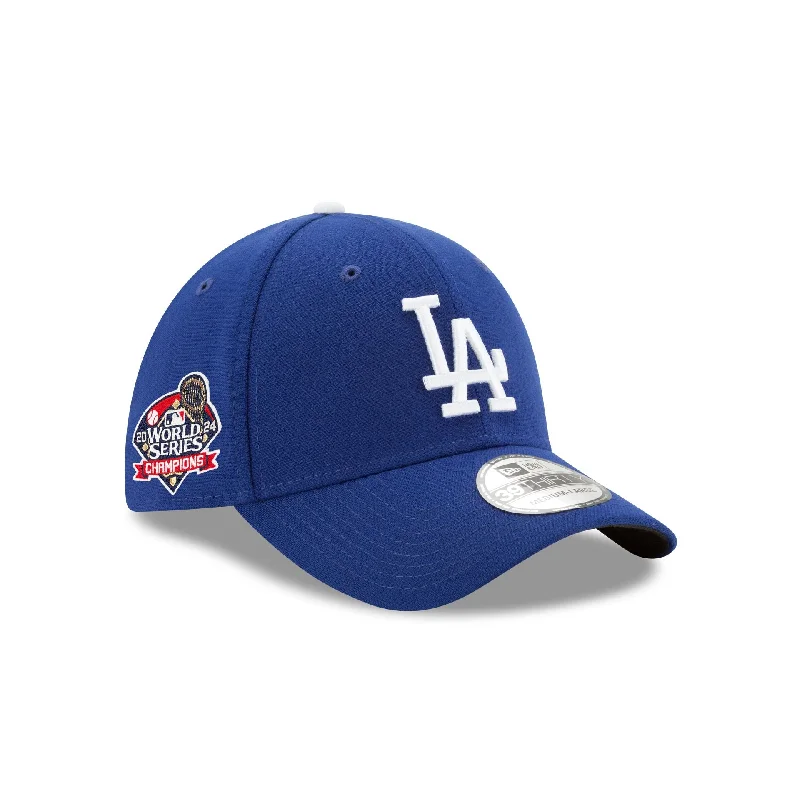 Los Angeles Dodgers 2024 World Series Champions Side Patch 39THIRTY Stretch Fit Hat