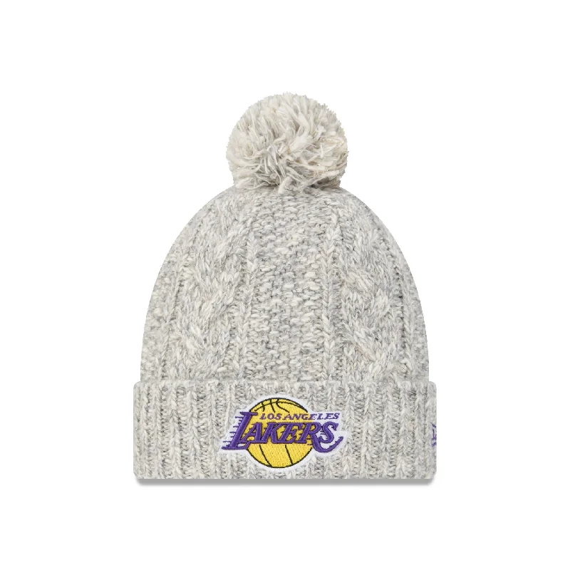 Los Angeles Lakers Shimmer Pom Knit Hat