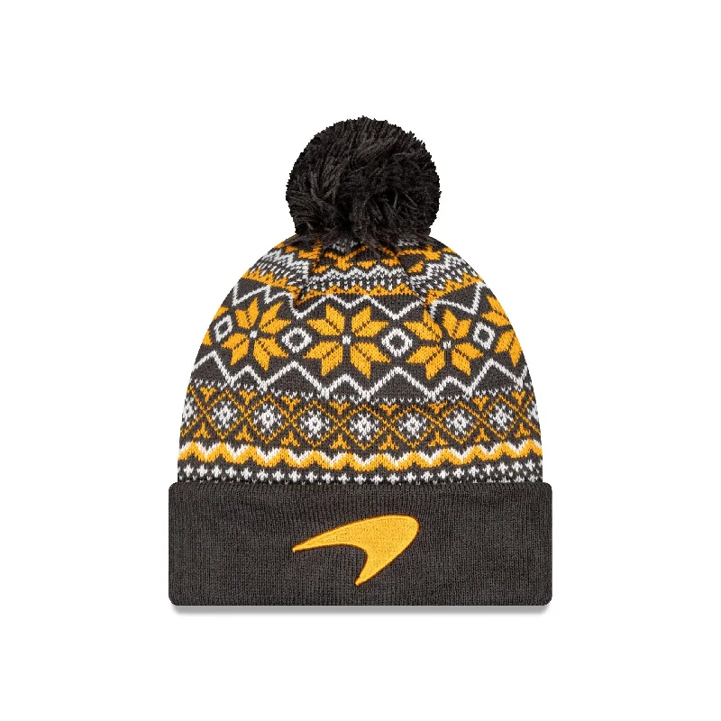 McLaren Formula 1 Team Gray Pom Knit Hat