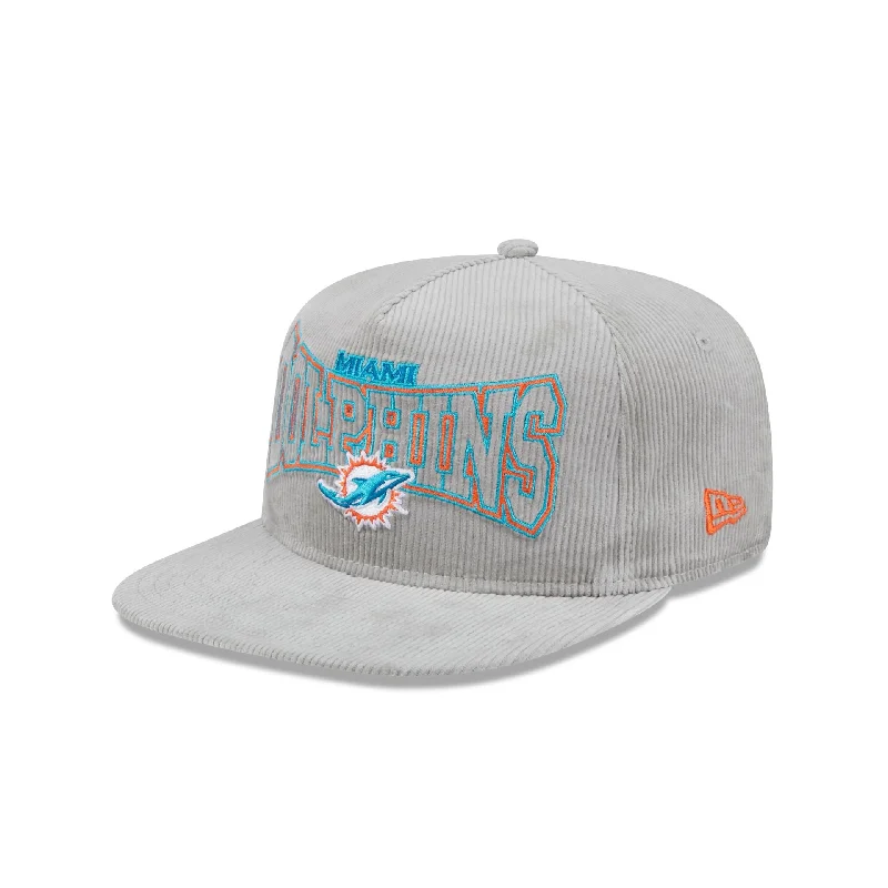 Miami Dolphins Gray Cord Golfer Hat