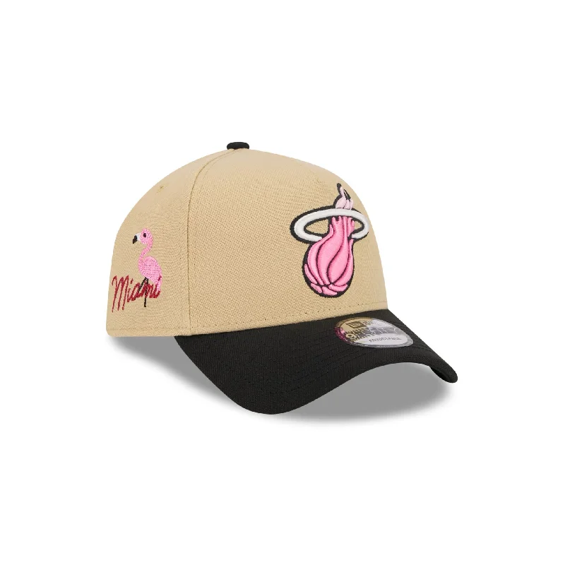 Miami Heat City Side Patch 9FORTY A-Frame Snapback Hat