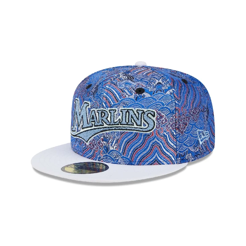 Miami Marlins Wave Fill 59FIFTY Fitted Hat