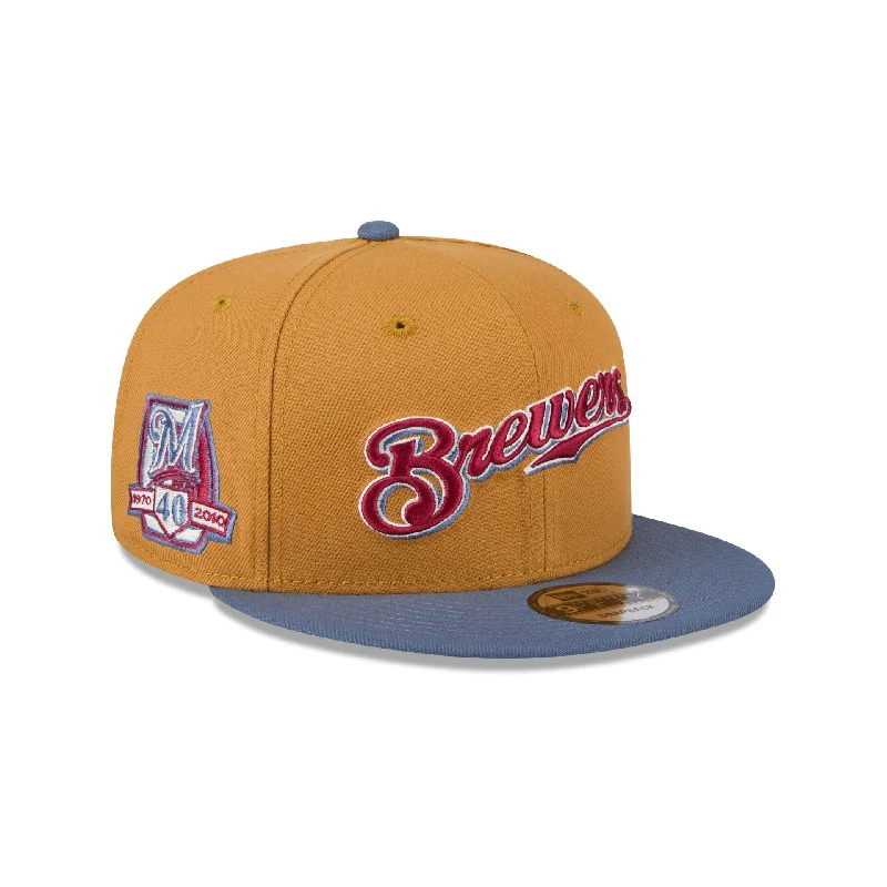 Milwaukee Brewers Panama Tan 9FIFTY Snapback Hat