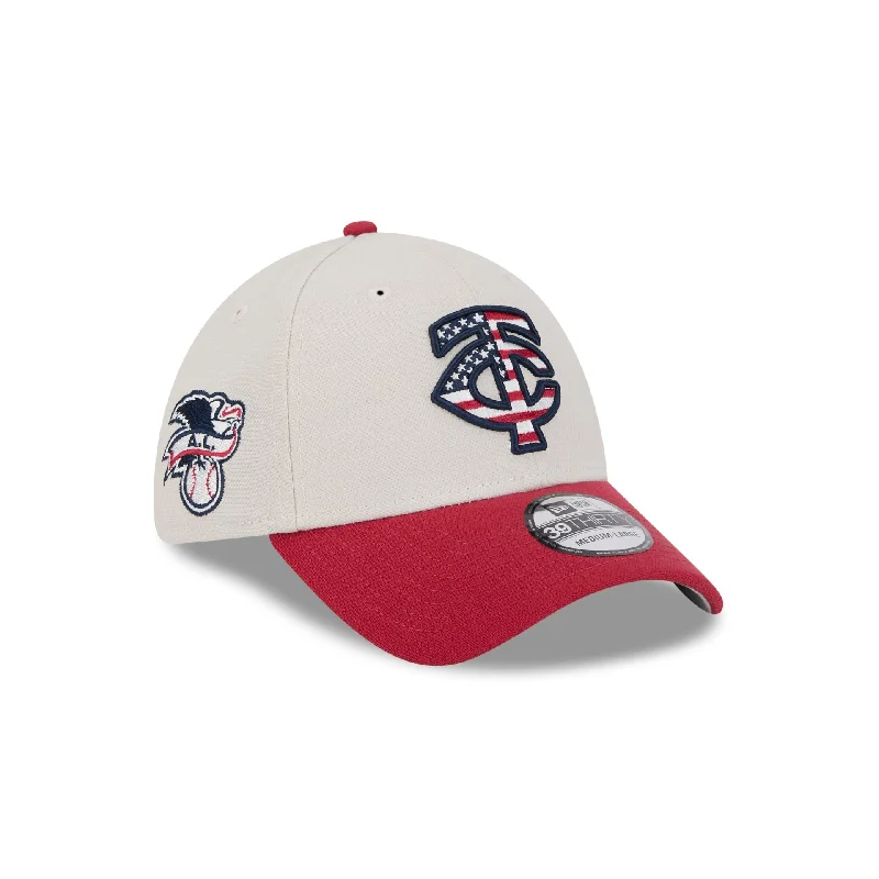 Minnesota Twins Independence Day 2024 39THIRTY Stretch Fit Hat