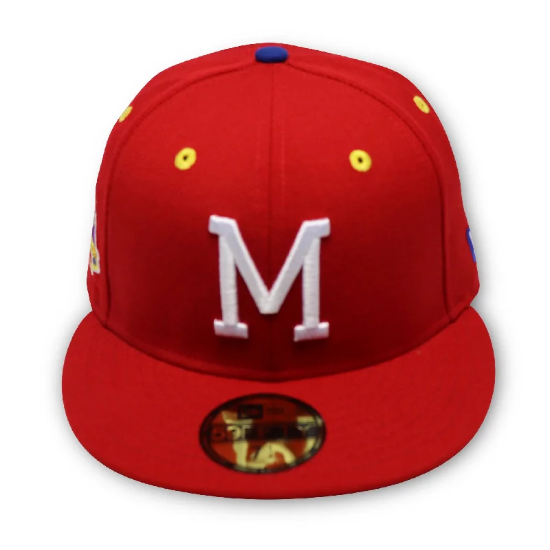 MILWAUKEE BRAVES (1957 WORLDSERIES) NEW ERA 59FIFTY FITTED (ROYAL UNDER VISOR)