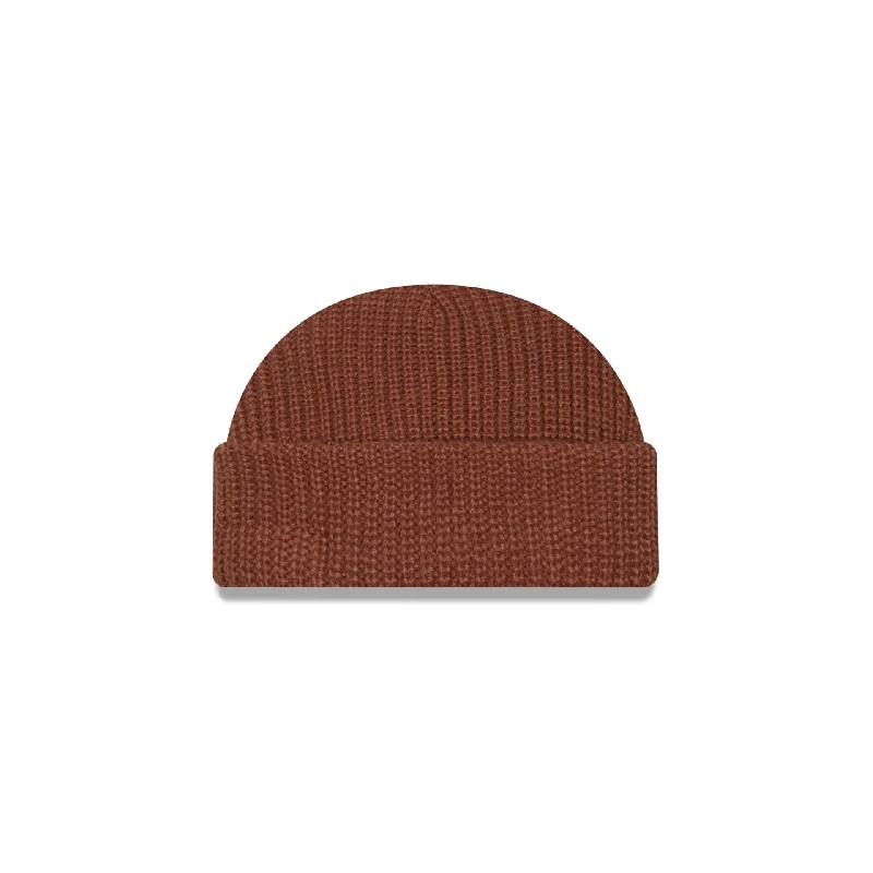 New Era Cap Brown Ribbed Skully Knit Beanie