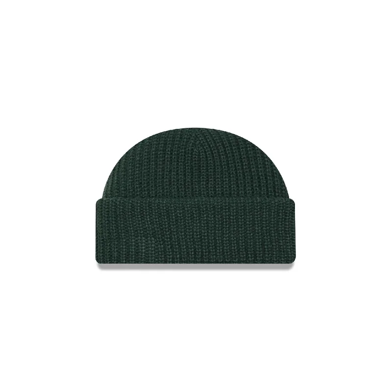 New Era Cap Green Ribbed Skully Knit Beanie