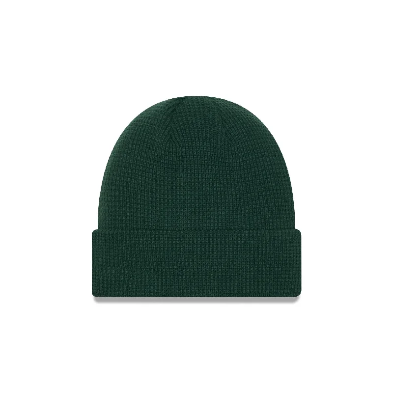 New Era Cap Green Waffle Knit Beanie