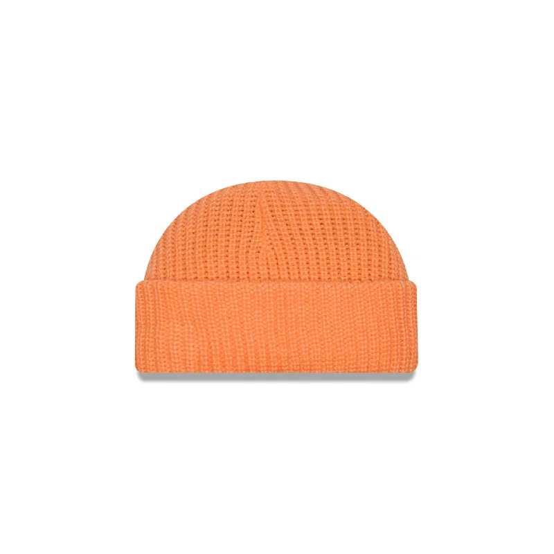 New Era Cap Orange Ribbed Skully Knit Beanie