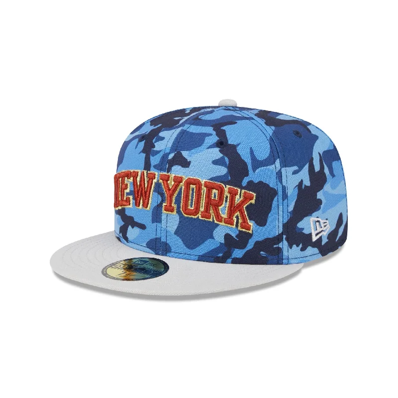 New York Knicks Blue Camo 59FIFTY Fitted Hat