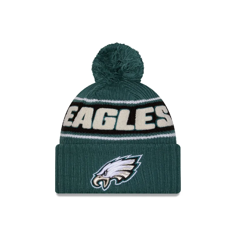 Philadelphia Eagles 2024 Cold Weather Kids Pom Knit Hat