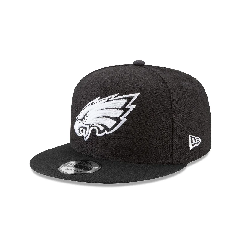 Philadelphia Eagles Basic Black and White 9FIFTY Snapback Hat