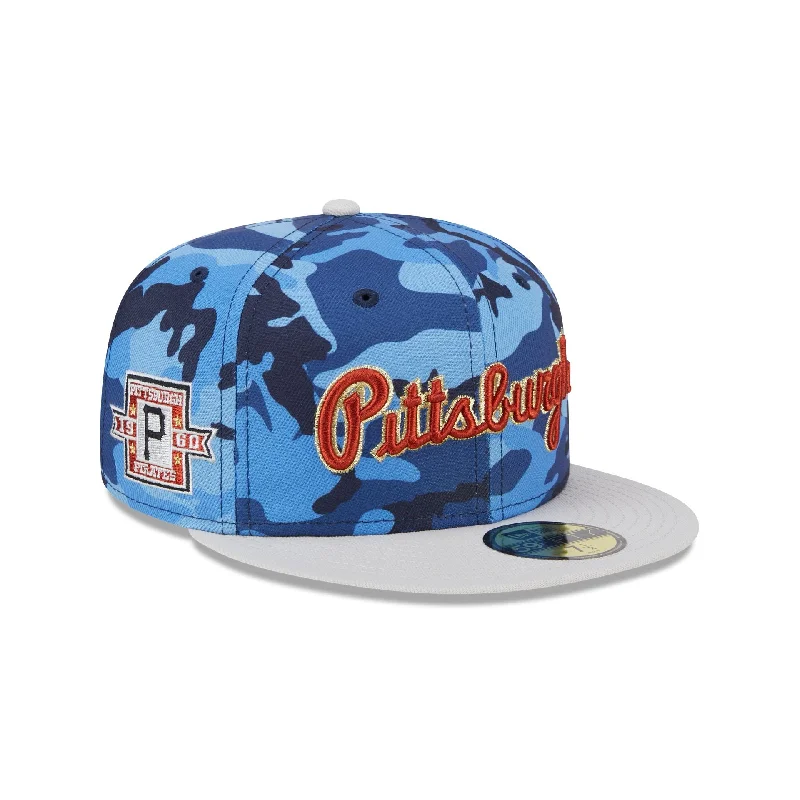 Pittsburgh Pirates Blue Camo 59FIFTY Fitted Hat