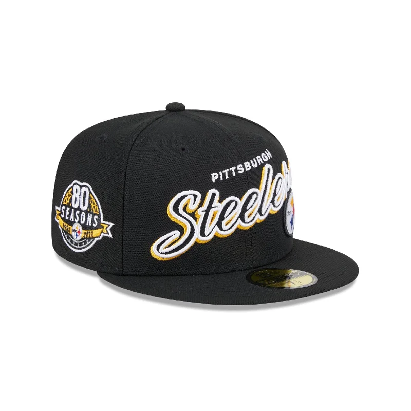 Pittsburgh Steelers Script Sided 59FIFTY Fitted Hat