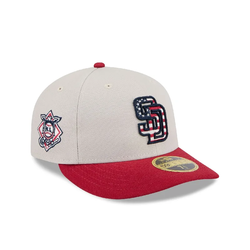 San Diego Padres Independence Day 2024 Low Profile 59FIFTY Fitted Hat