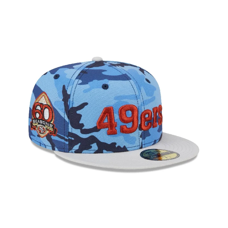 San Francisco 49ers Blue Camo 59FIFTY Fitted Hat