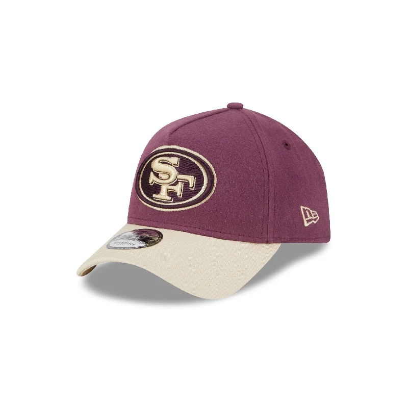 San Francisco 49ers Moleskin Crown Maroon 9FORTY A-Frame Snapback Hat