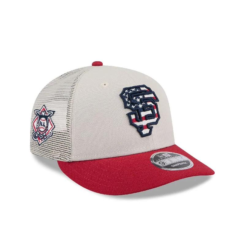 San Francisco Giants Independence Day 2024 Low Profile 9FIFTY Trucker Hat