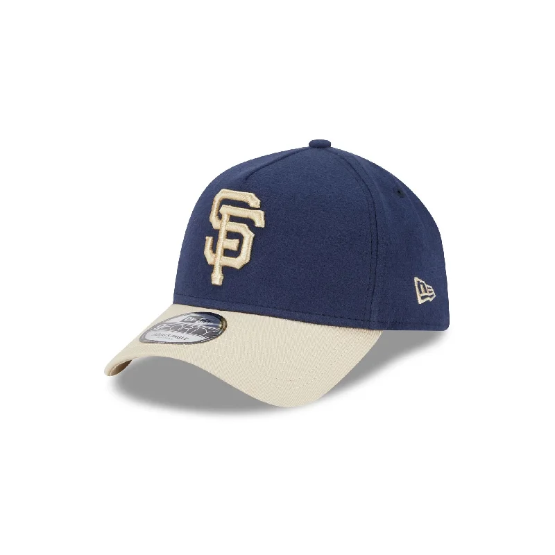 San Francisco Giants Moleskin Crown Navy 9FORTY A-Frame Snapback Hat